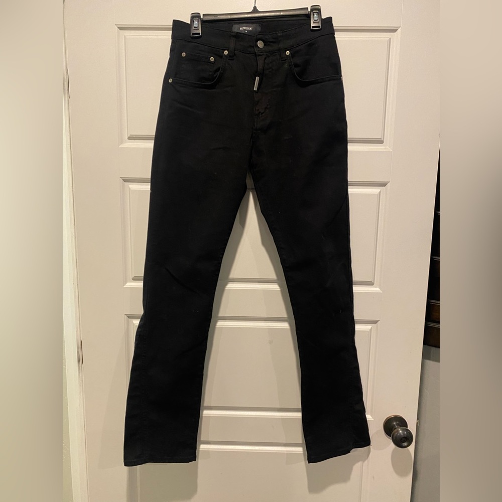 Represent Straight Leg V Denim Black 29 x 32